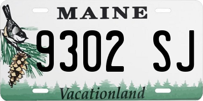 ME license plate 9302SJ