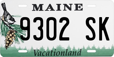 ME license plate 9302SK