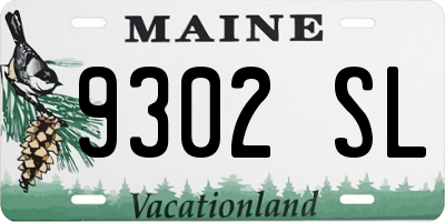 ME license plate 9302SL