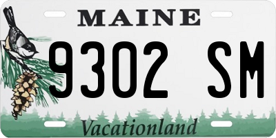 ME license plate 9302SM