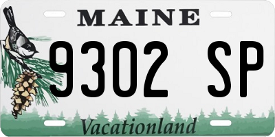 ME license plate 9302SP