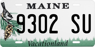 ME license plate 9302SU