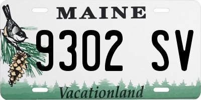 ME license plate 9302SV
