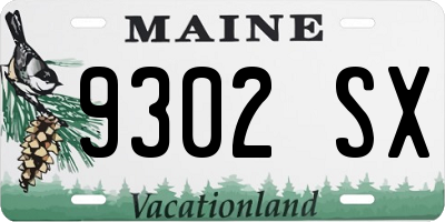 ME license plate 9302SX
