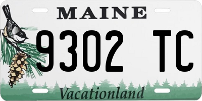 ME license plate 9302TC