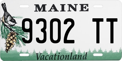 ME license plate 9302TT