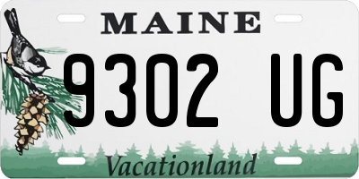 ME license plate 9302UG