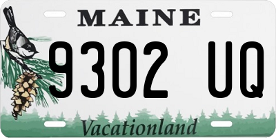 ME license plate 9302UQ