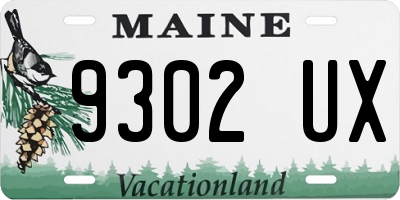 ME license plate 9302UX