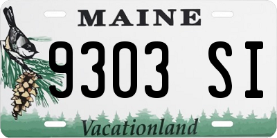 ME license plate 9303SI