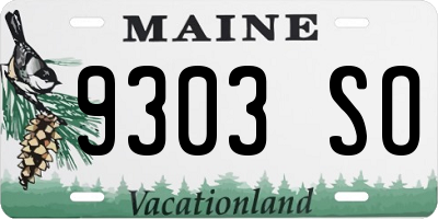 ME license plate 9303SO