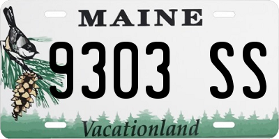 ME license plate 9303SS