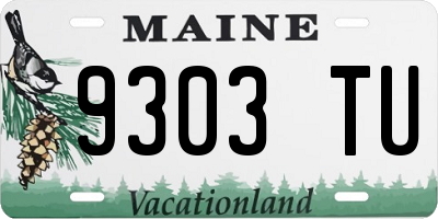 ME license plate 9303TU