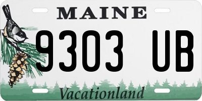 ME license plate 9303UB
