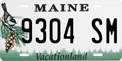 ME license plate 9304SM