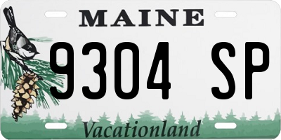 ME license plate 9304SP