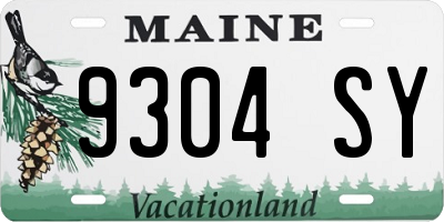 ME license plate 9304SY