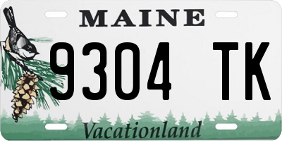 ME license plate 9304TK
