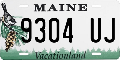 ME license plate 9304UJ