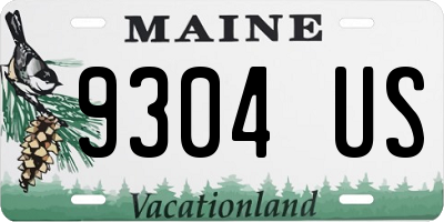 ME license plate 9304US