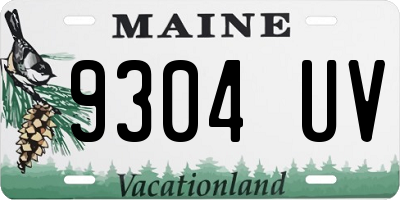ME license plate 9304UV