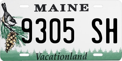 ME license plate 9305SH