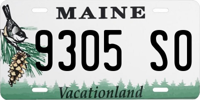ME license plate 9305SO