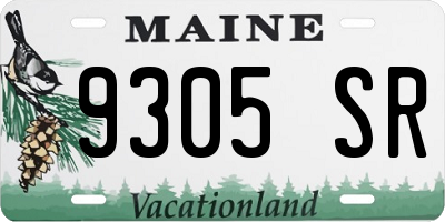 ME license plate 9305SR