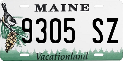 ME license plate 9305SZ