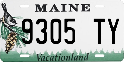 ME license plate 9305TY