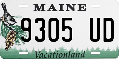 ME license plate 9305UD