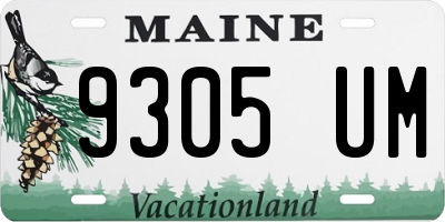 ME license plate 9305UM