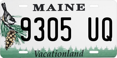 ME license plate 9305UQ