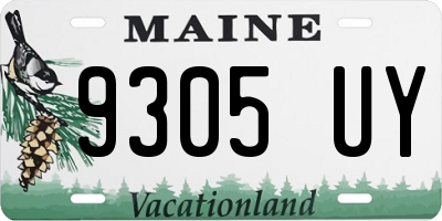 ME license plate 9305UY