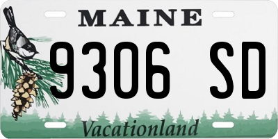 ME license plate 9306SD