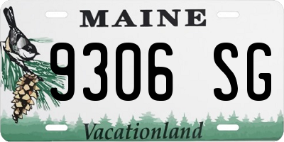 ME license plate 9306SG