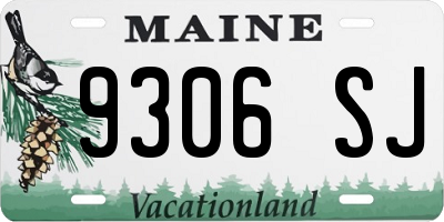 ME license plate 9306SJ