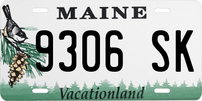 ME license plate 9306SK