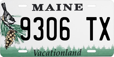 ME license plate 9306TX