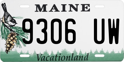 ME license plate 9306UW