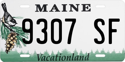 ME license plate 9307SF