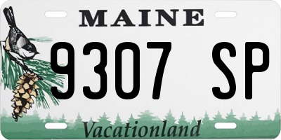 ME license plate 9307SP
