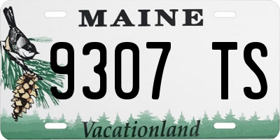 ME license plate 9307TS