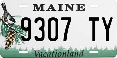 ME license plate 9307TY
