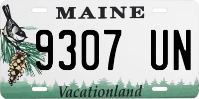 ME license plate 9307UN