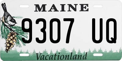 ME license plate 9307UQ