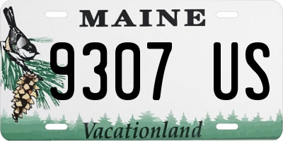 ME license plate 9307US