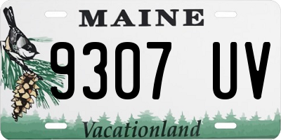 ME license plate 9307UV
