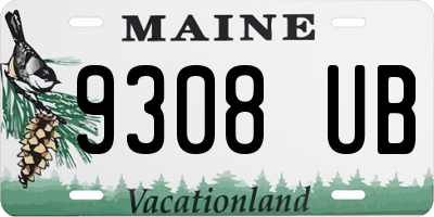 ME license plate 9308UB