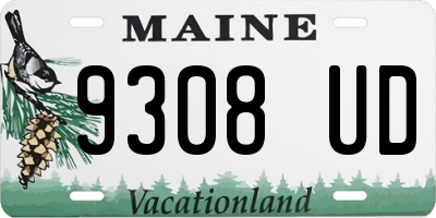 ME license plate 9308UD